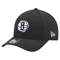 Men's New Era Black Brooklyn Nets 9FORTY Stock M-Crown Adjustable Hat