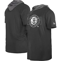 Men's New Era Black Brooklyn Nets Active Hoodie T-Shirt