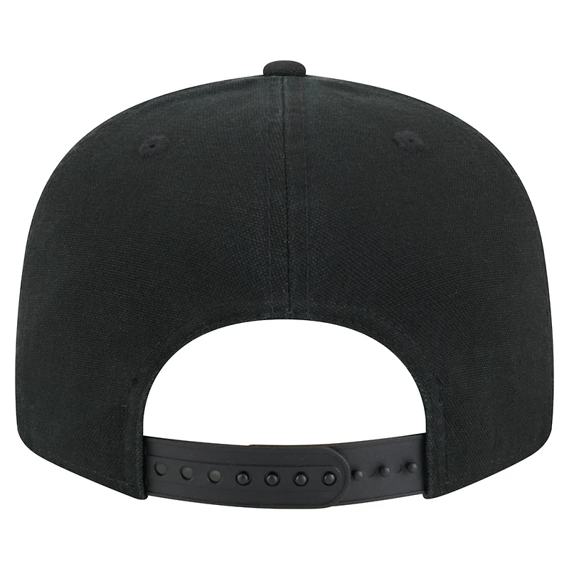 Casquette New Era noire à panneau fendu 9FIFTY pour homme, style aventure, Brooklyn Nets
