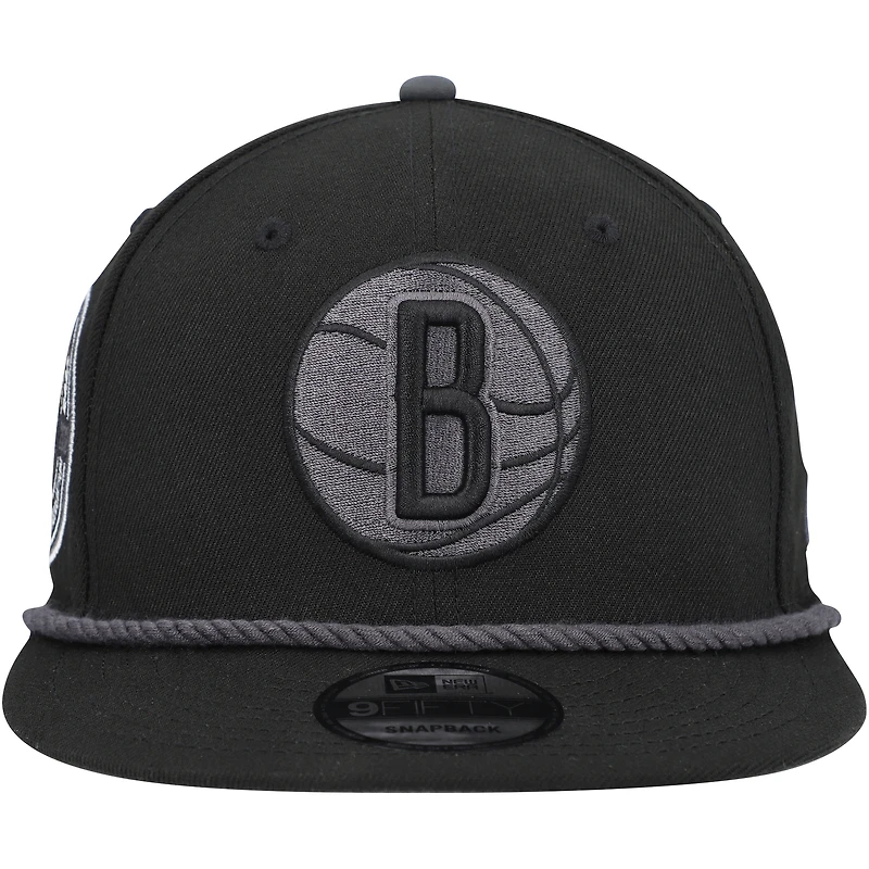 Casquette Snapback 9FIFTY Brooklyn Nets Back Laurels New Era noire pour homme