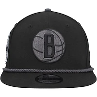Casquette Snapback 9FIFTY Brooklyn Nets Back Laurels New Era noire pour homme