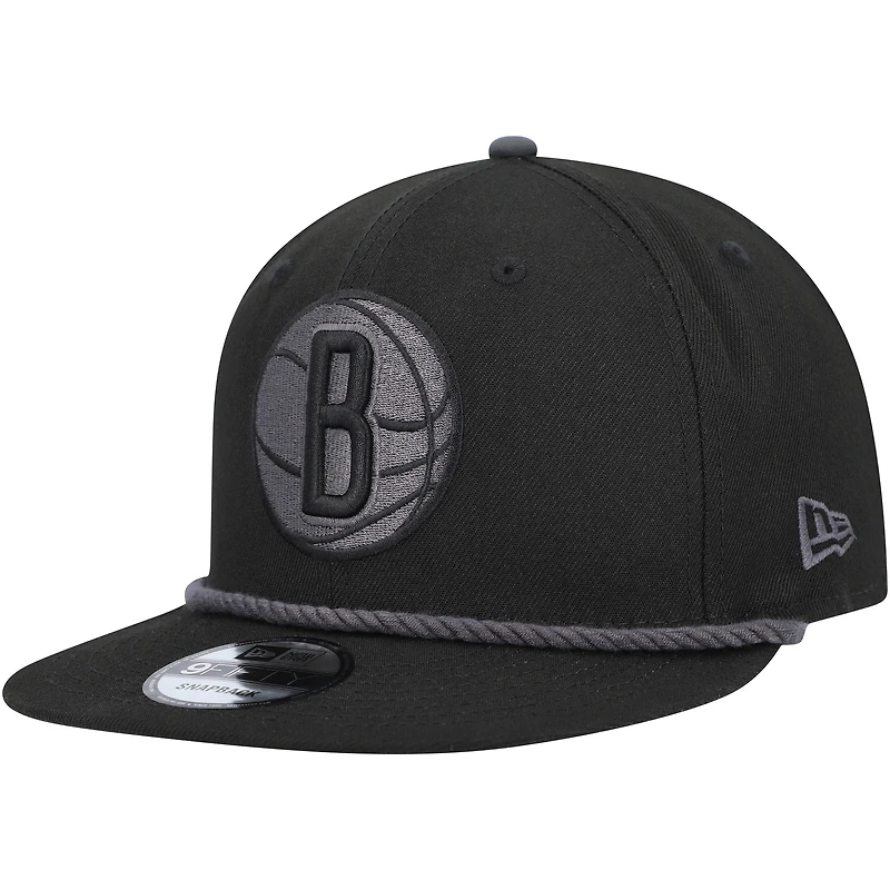 Casquette Snapback 9FIFTY Brooklyn Nets Back Laurels New Era noire pour homme