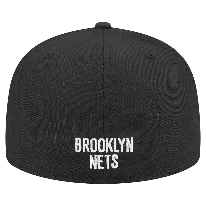 Casquette ajustée Deceptor 59FIFTY noire New Era pour homme des Brooklyn Nets