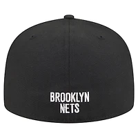 Casquette ajustée Deceptor 59FIFTY noire New Era pour homme des Brooklyn Nets