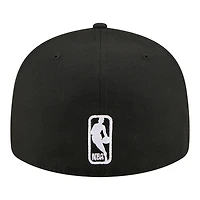 Men's New Era Black Brooklyn Nets Freedom Pre-Curved 59FIFTY Fitted Hat