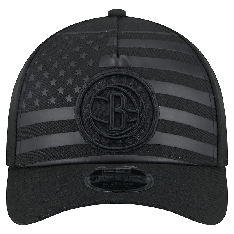 Casquette ajustable A-Frame 9FORTY Game Day Flag des Brooklyn Nets de New Era pour homme
