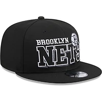 Men's New Era Black Brooklyn Nets Gameday 9FIFTY Snapback Hat