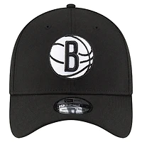 Men's New Era Black Brooklyn Nets Logo 39THIRTY Flex Hat