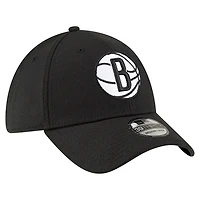 Men's New Era Black Brooklyn Nets Logo 39THIRTY Flex Hat