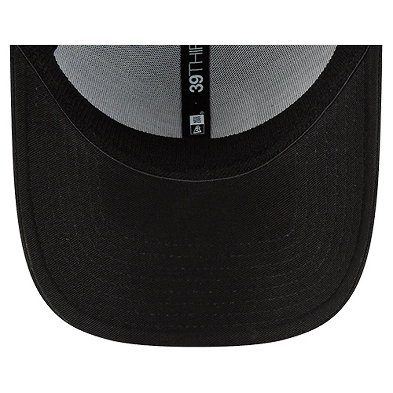 Men's New Era Black Brooklyn Nets Logo 39THIRTY Flex Hat