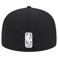 Casquette ajustée 59FIFTY Sport Night Script noire pour homme de New Era Brooklyn Nets