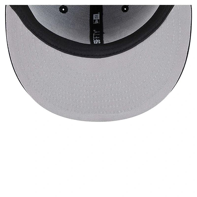 Casquette ajustée 59FIFTY Sport Night Script noire pour homme de New Era Brooklyn Nets