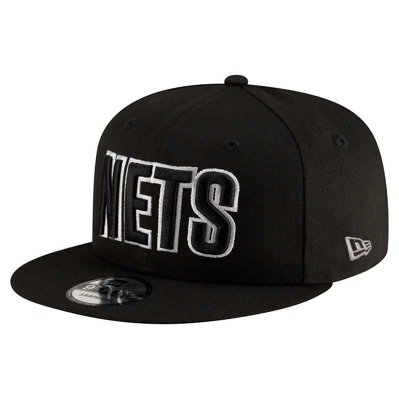 Casquette snapback Jersey Hook 9FIFTY noire Brooklyn Nets pour homme New Era