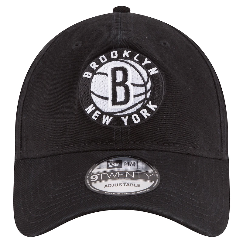 Casquette ajustable noire Brooklyn Nets Team 2.0 9TWENTY New Era pour hommes
