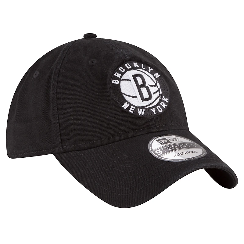 Casquette ajustable noire Brooklyn Nets Team 2.0 9TWENTY New Era pour hommes
