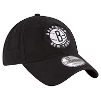 Casquette ajustable noire Brooklyn Nets Team 2.0 9TWENTY New Era pour hommes