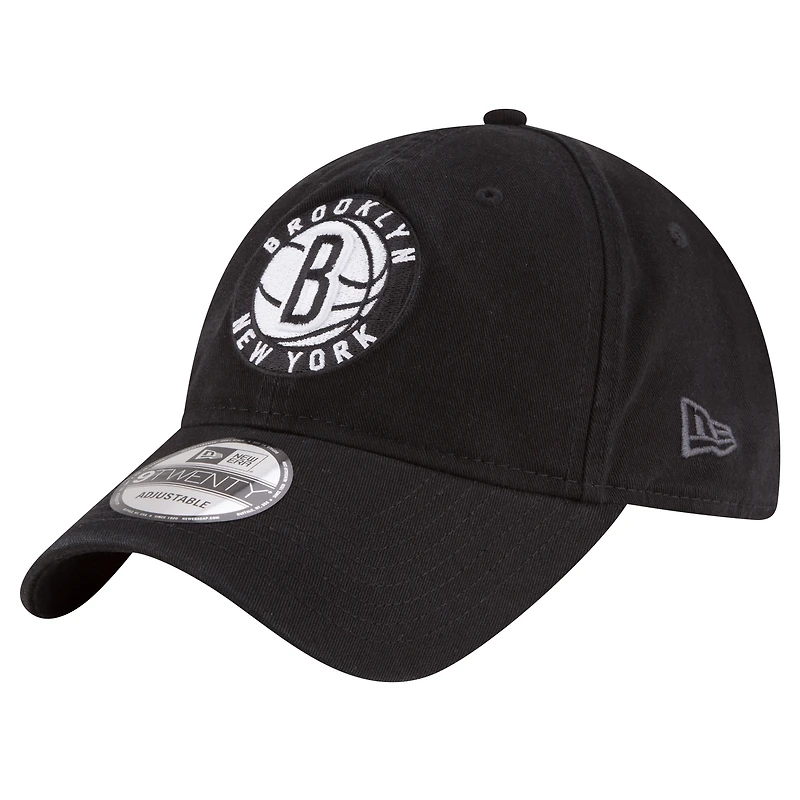 Casquette ajustable noire Brooklyn Nets Team 2.0 9TWENTY New Era pour hommes