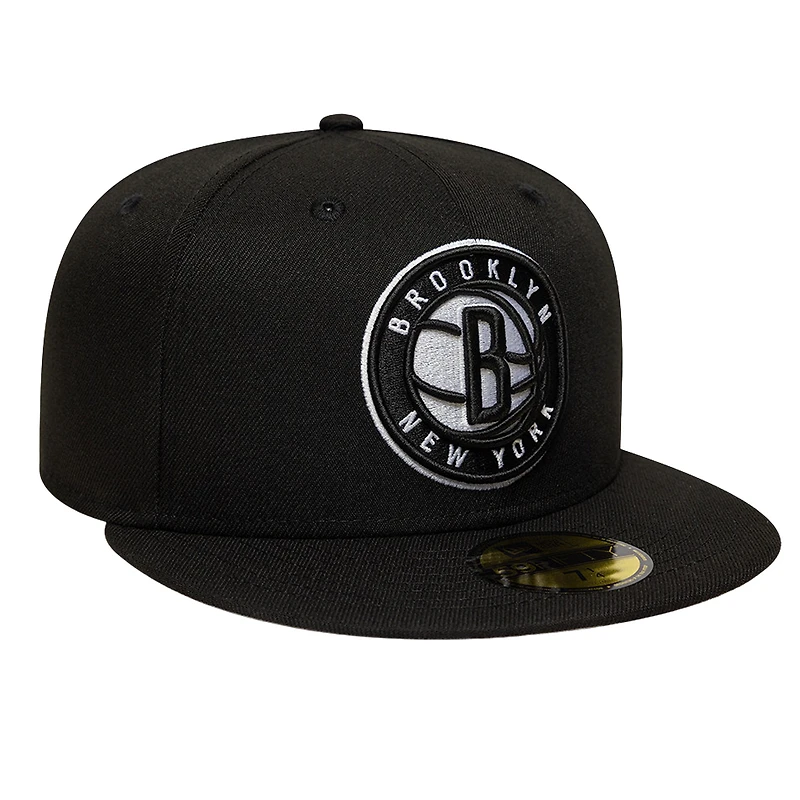 Men's New Era  Black Brooklyn Nets Team 59FIFTY Fitted Hat