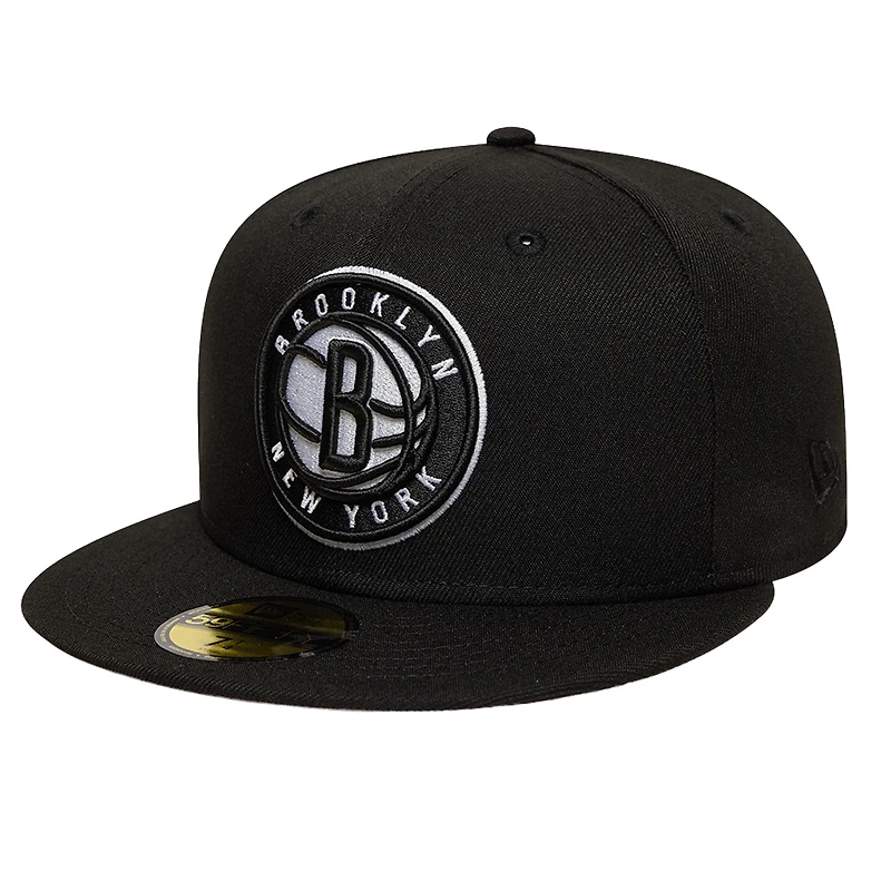 Casquette ajustée New Era noire Brooklyn Nets Team 59FIFTY pour homme