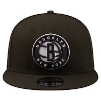 Men's New Era  Black Brooklyn Nets Team 9FIFTY Snapback Hat