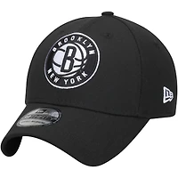Casquette New Era noire Brooklyn Nets Team Classic 39THIRTY Flex pour homme