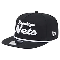 Casquette snapback noire New Era pour homme avec texte de l'équipe des Brooklyn Nets