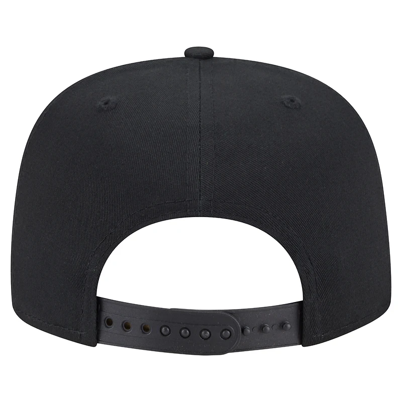 Casquette snapback noire New Era pour homme avec texte de l'équipe des Brooklyn Nets
