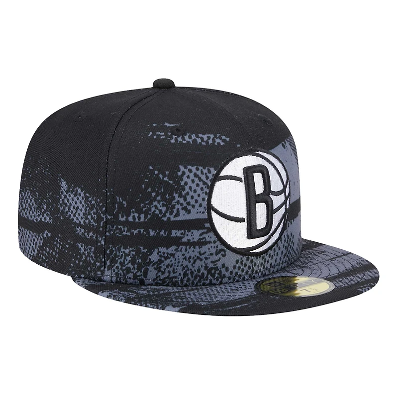 Casquette ajustée Brooklyn Nets Tip-Off 59FIFTY noire New Era pour homme
