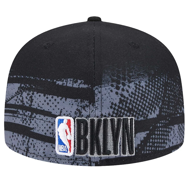 Casquette ajustée Brooklyn Nets Tip-Off 59FIFTY noire New Era pour homme