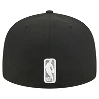 Men's New Era  Black Brooklyn Nets Tri-Hit 59Fifty Fitted Hat