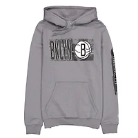 Sweat à capuche enfiler pour homme de la collection Brooklyn Nets New Era, couleur charbon Tip-Off