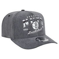 Casquette snapback pré-courbée 9FIFTY des Brooklyn Nets de New Era pour homme, couleur anthracite