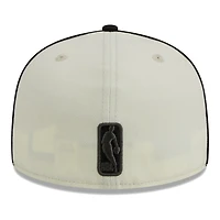 Casquette ajustée 59FIFTY 2 tons New Era crème/noir Brooklyn Nets pour hommes