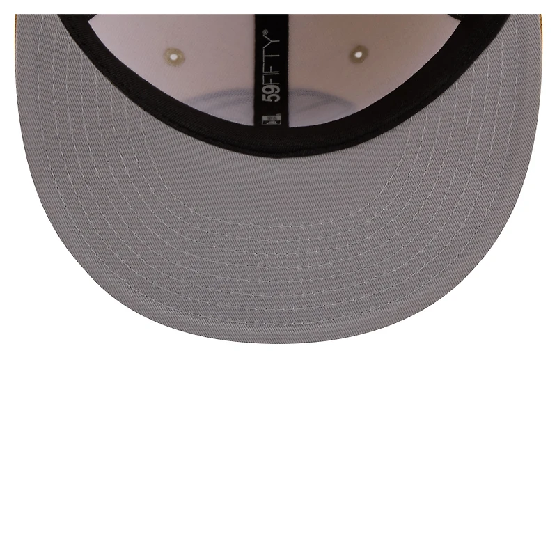 Men's New Era Cream/Tan Brooklyn Nets Two-Tone Color Pack 59FIFTY Fitted Hat