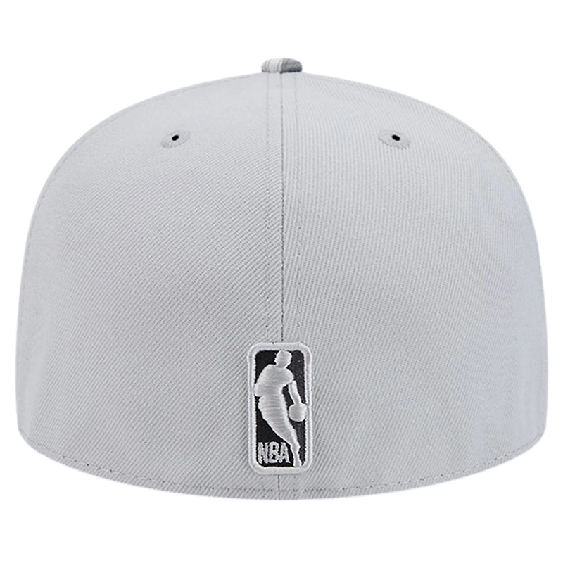 Casquette ajustée 59FIFTY à visière camouflage Active Color New Era pour hommes, gris, Brooklyn Nets