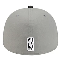 Men's New Era  Gray Brooklyn Nets Injection Cartoon Logo A-Frame 59FIFTY Fitted Hat
