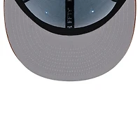 Men's New Era Light Blue/Brown Brooklyn Nets 2-Tone Color Pack 9FIFTY Snapback Hat