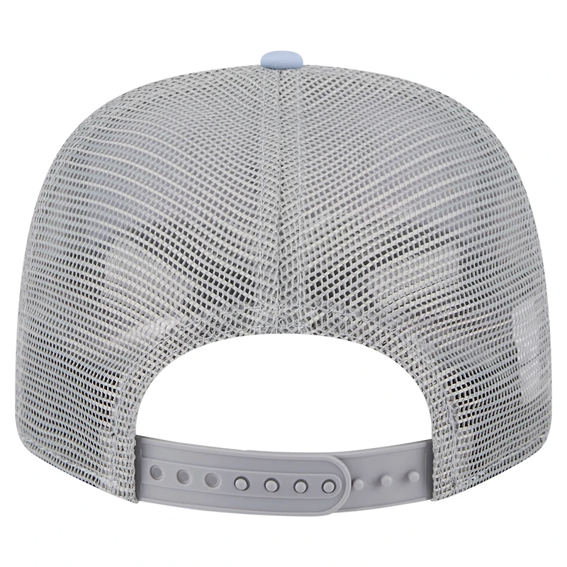 Casquette extensible à boutons-pression New Era bleu clair/gris pour homme, motif Adventure Aloha 9SEVENTY des Brooklyn Nets