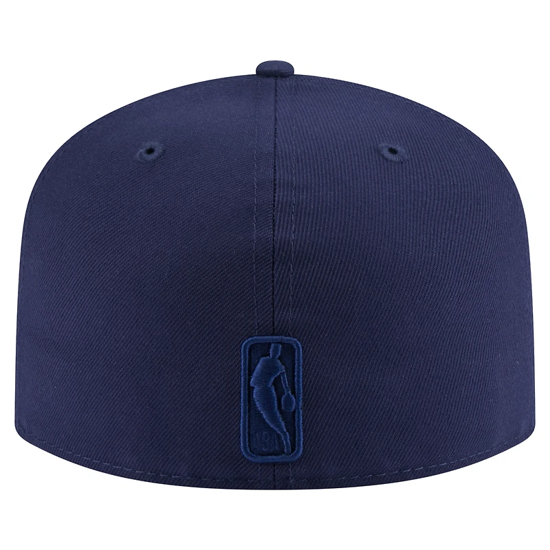 Casquette ajustée 59FIFTY à pinces sur le devant pour homme New Era Brooklyn Nets Colorpack bleu marine