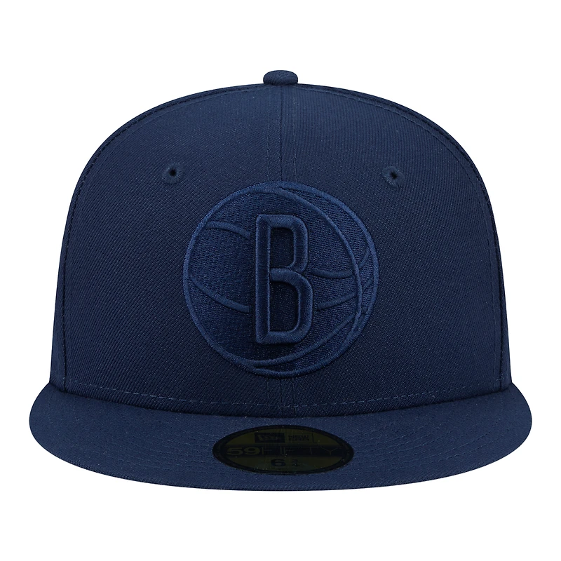 Men's New Era Navy Brooklyn Nets Tonal Color Pack 59FIFTY Fitted Hat