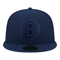 Men's New Era Navy Brooklyn Nets Tonal Color Pack 59FIFTY Fitted Hat