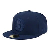 Men's New Era Navy Brooklyn Nets Tonal Color Pack 59FIFTY Fitted Hat