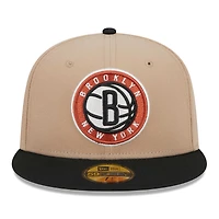 Casquette ajustée 59FIFTY 2 tons New Era pour hommes, beige/noir