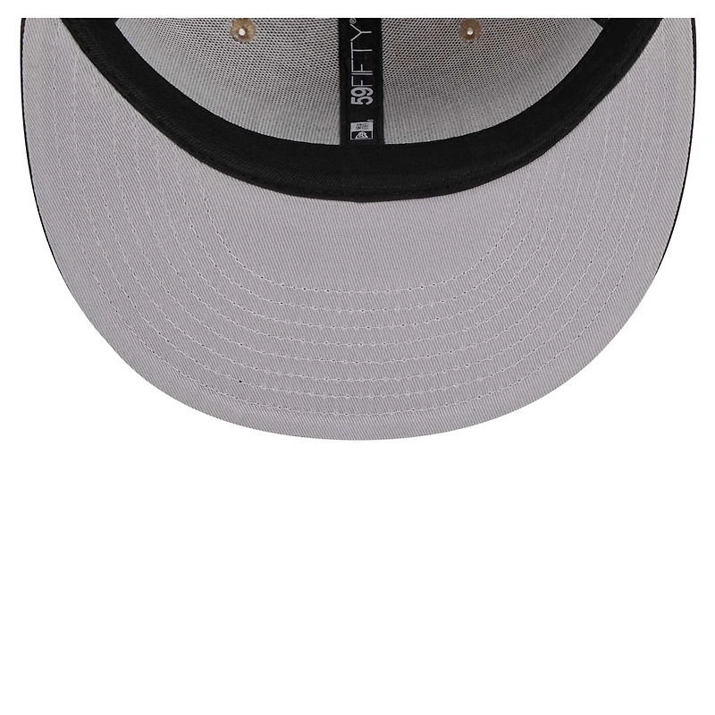 Casquette ajustée 59FIFTY 2 tons New Era pour hommes, beige/noir