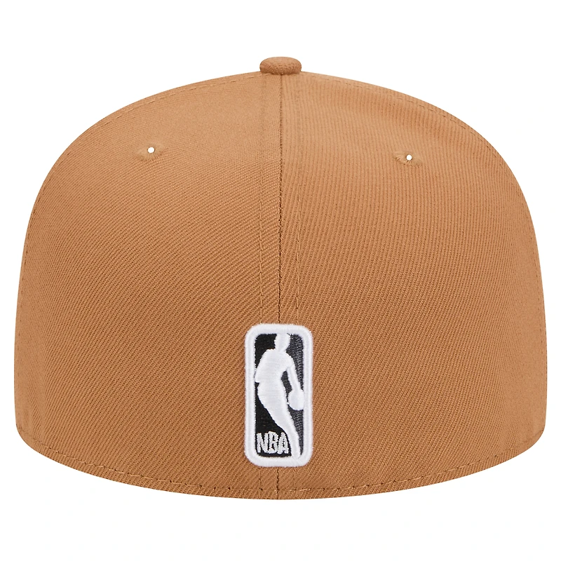Men's New Era Tan Brooklyn Nets Color Pack 59FIFTY Fitted Hat