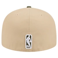 Men's New Era  Tan Brooklyn Nets Color Pack Two-Tone 59FIFTY A-Frame Fitted Hat