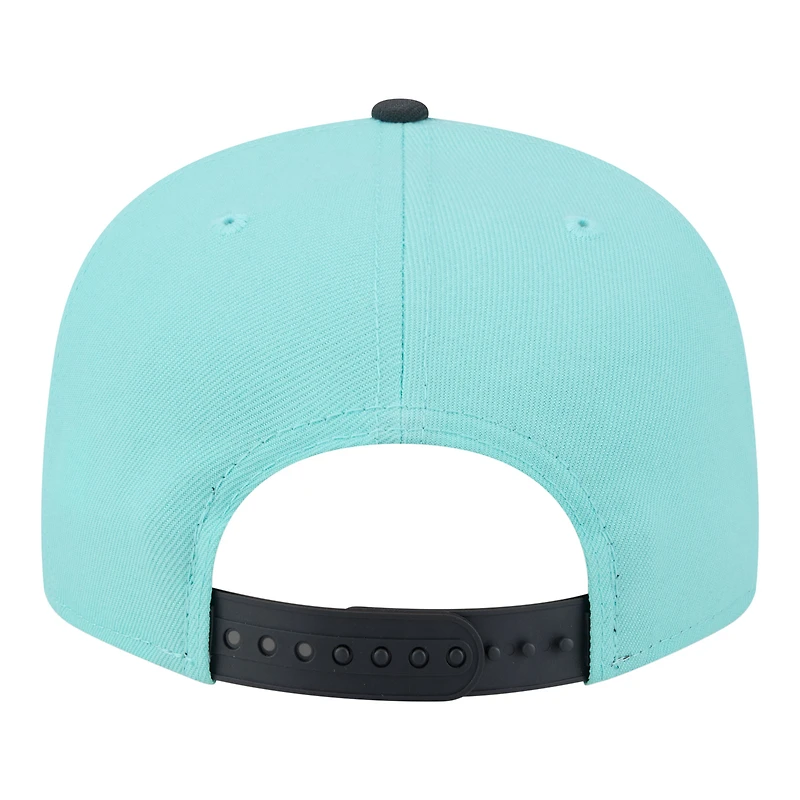 Men's New Era Turquoise/Charcoal Brooklyn Nets Color Pack Two-Tone 9FIFTY Snapback Hat
