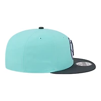 Men's New Era Turquoise/Charcoal Brooklyn Nets Color Pack Two-Tone 9FIFTY Snapback Hat