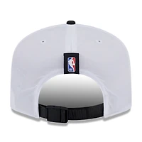 Casquette ajustable New Era 19TWENTY en nylon blanc/noir pour homme, NBA Draft 2025, Brooklyn Nets