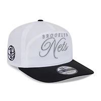 Casquette ajustable New Era 19TWENTY en nylon blanc/noir pour homme, NBA Draft 2025, Brooklyn Nets